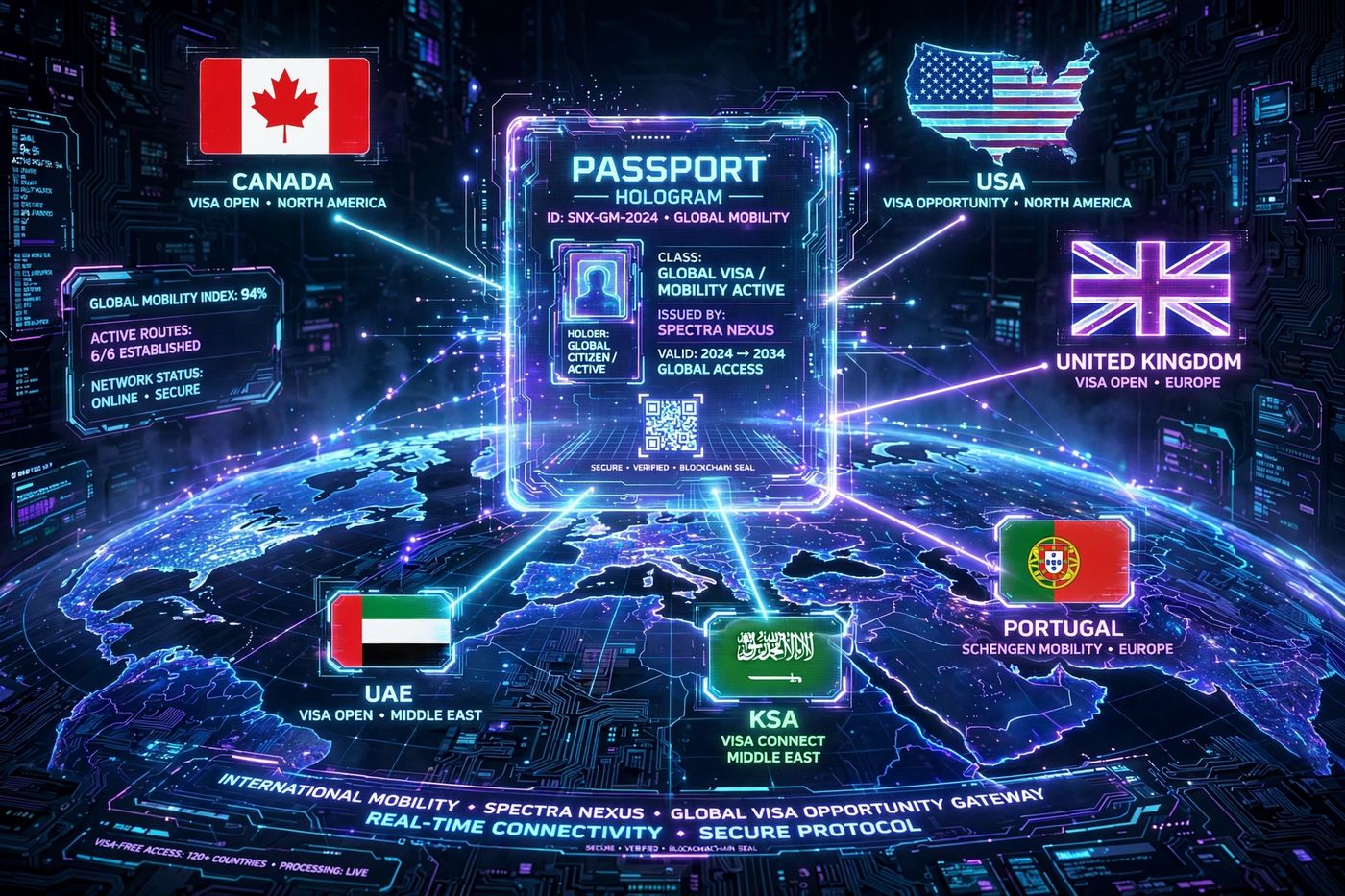 Residency in the Gulf and access to the USA, UK, Canada and Portugal